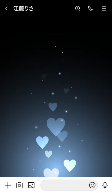 [LINE着せ替え] - Beautiful Blizzard Blue Heart -の画像3