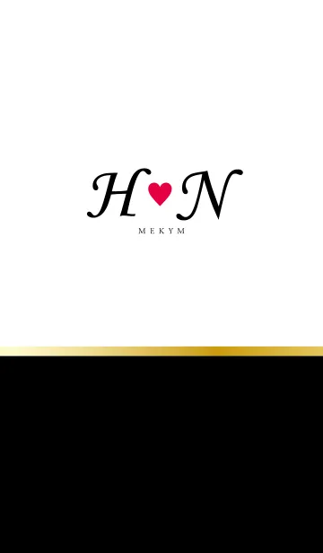 [LINE着せ替え] Love Initial H&N イニシャル 2の画像1