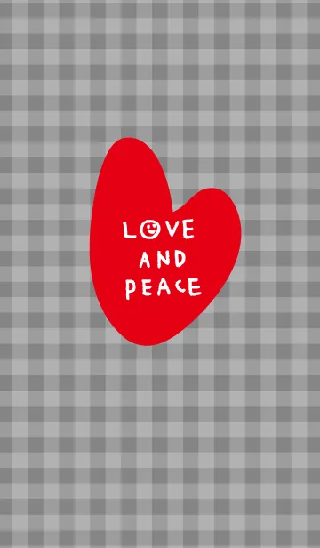 [LINE着せ替え] ハートギンガムチェック6の画像1