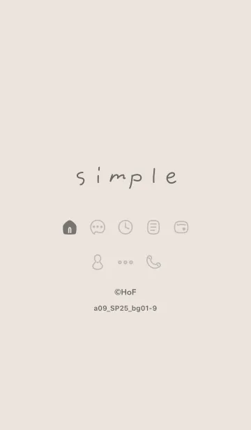 [LINE着せ替え] a09.25_ベージュ1-9の画像1