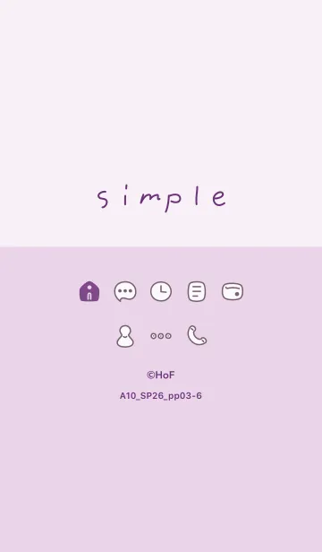 [LINE着せ替え] A10.26_パープル3-6の画像1