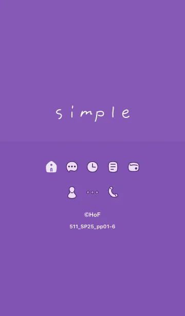 [LINE着せ替え] 511.25_パープル1-6の画像1