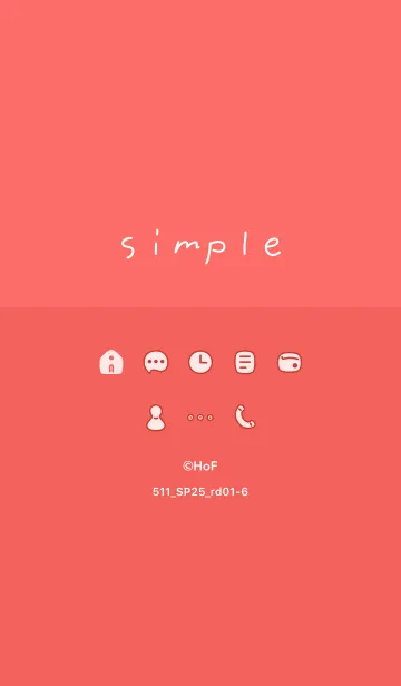 [LINE着せ替え] 511.25_レッド1-6の画像1