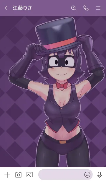 [LINE着せ替え] 謎怪盗A(謎ポーズ2)の画像3