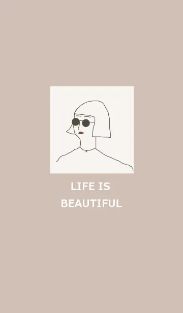 [LINE着せ替え] LIFE IS BEAUTIFUL =milktea beige=の画像1