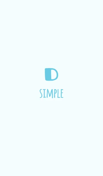 シンプルイニシャル-D＊ブルーの着せ替えメイン画像