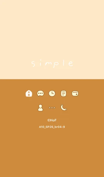 [LINE着せ替え] A10.26_ブラウン4-9の画像1
