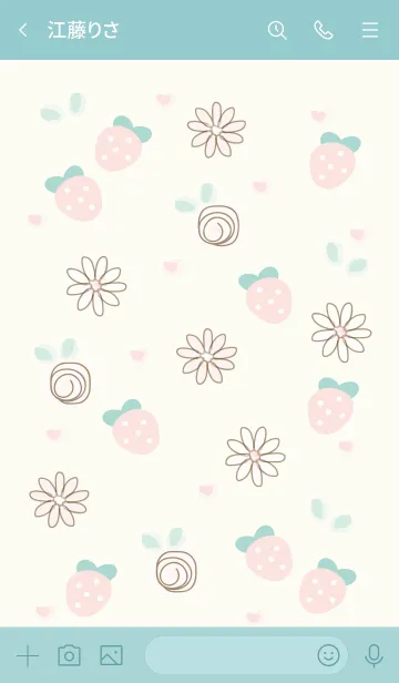 [LINE着せ替え] Pink strawberry ^^の画像3