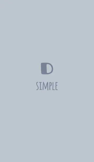 シンプルイニシャル-D＊くすみブルーの着せ替えメイン画像