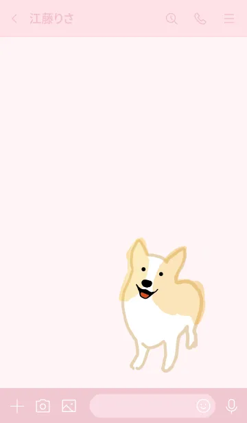 [LINE着せ替え] シンプル：コーギーの画像3