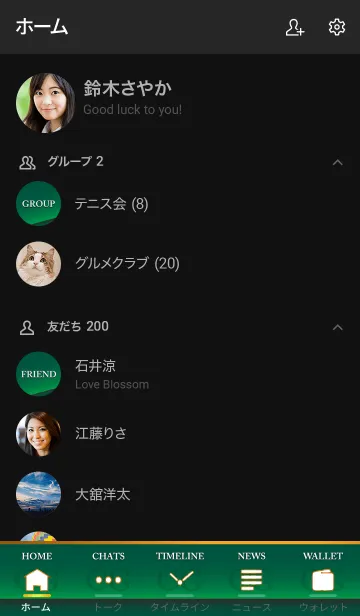 [LINE着せ替え] Premium Colors Chrome Greenの画像2