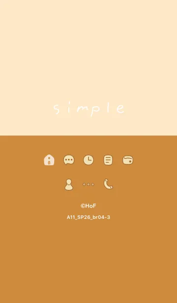 [LINE着せ替え] A11.26_ブラウン4-3の画像1