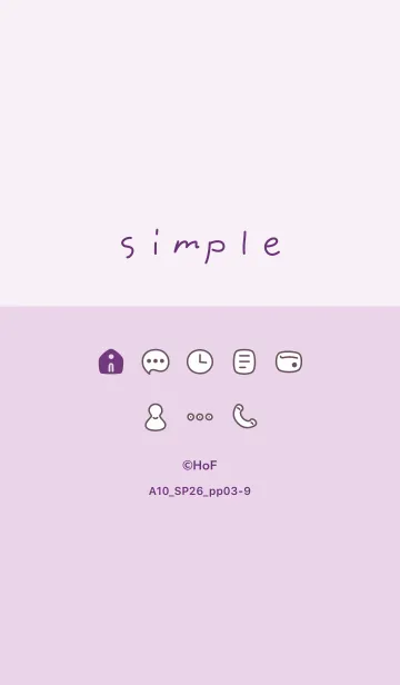 [LINE着せ替え] A10.26_パープル3-9の画像1