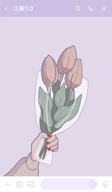 [LINE着せ替え] purple&tulipsの画像3