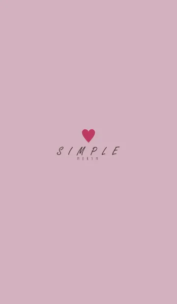 [LINE着せ替え] -DUSKY PINK BROWN SIMPLE HEART- 37の画像1