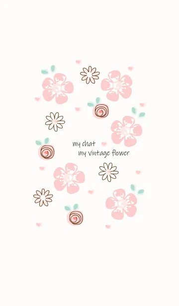 [LINE着せ替え] My chat my vintage flower 56の画像1