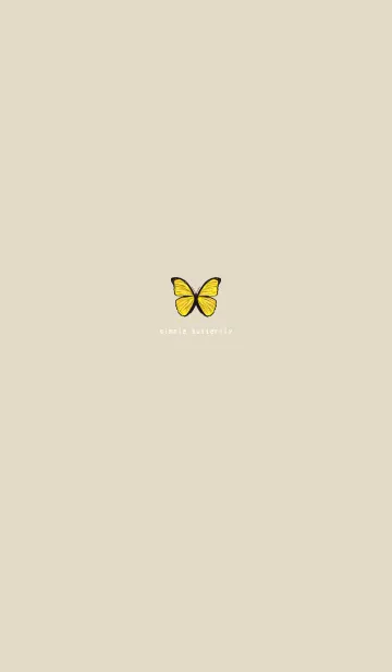 [LINE着せ替え] SIMPLE BUTTERFLY - 黄色 -の画像1