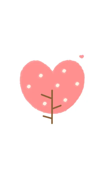 [LINE着せ替え] Lovely heart tree (Crayon version) 64の画像1