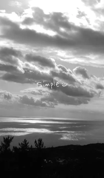 [LINE着せ替え] モノクロ写真 白 スマイル3の画像1