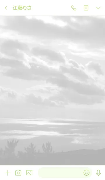 [LINE着せ替え] モノクロ写真 白 スマイル3の画像3