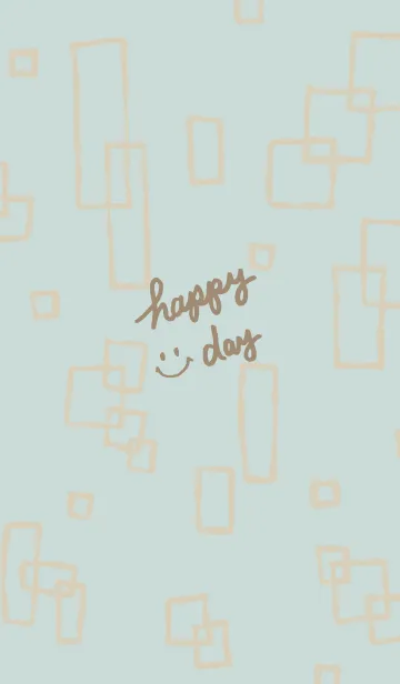 [LINE着せ替え] ベージュ四角 シンプル27の画像1