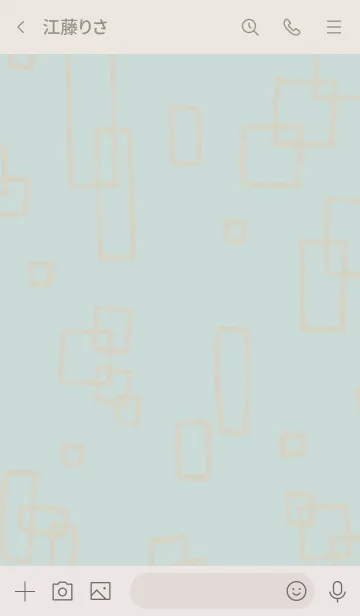 [LINE着せ替え] ベージュ四角 シンプル27の画像3