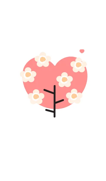 [LINE着せ替え] Lovely heart tree with lovely flower 79の画像1