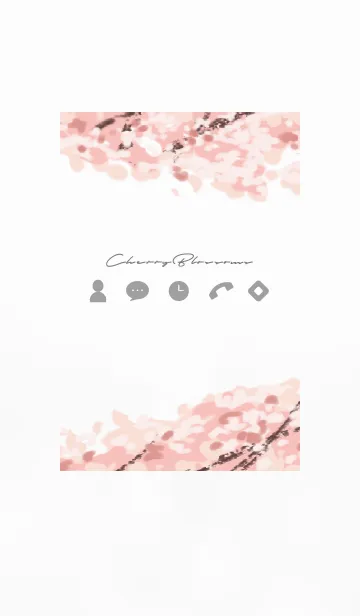 [LINE着せ替え] 桜のシンプルアイコンの画像1