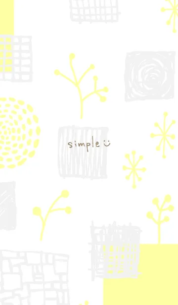 [LINE着せ替え] おしゃれ グレーとイエロー5の画像1