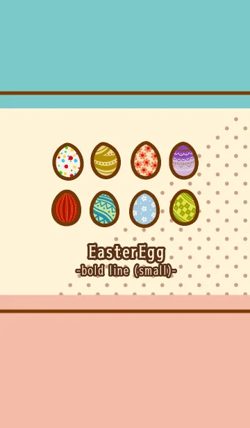 [LINE着せ替え] EasterEgg-bold line (small)-の画像1