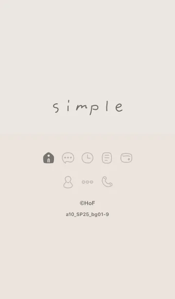 [LINE着せ替え] a10.25_ベージュ1-9の画像1