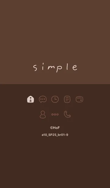 [LINE着せ替え] a10.25_ブラウン1-9の画像1