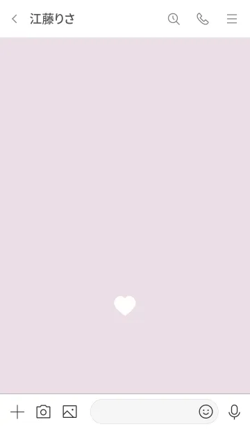 [LINE着せ替え] simple ライラックハートの画像3