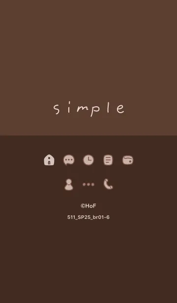 [LINE着せ替え] 511.25_ブラウン1-6の画像1