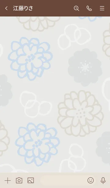 [LINE着せ替え] お花と白い輪5の画像3