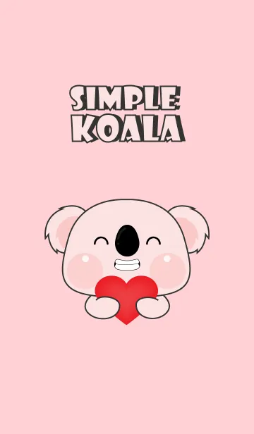 [LINE着せ替え] Simple Love U Pink Koala Theme (JP)の画像1