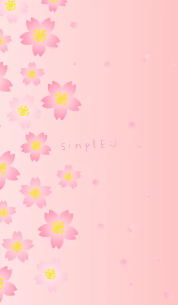 [LINE着せ替え] シンプル桜ピンクグラデーション11の画像1