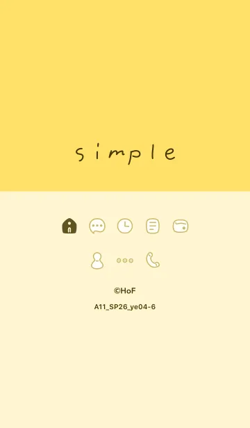 [LINE着せ替え] A11.26_イエロー4-6の画像1