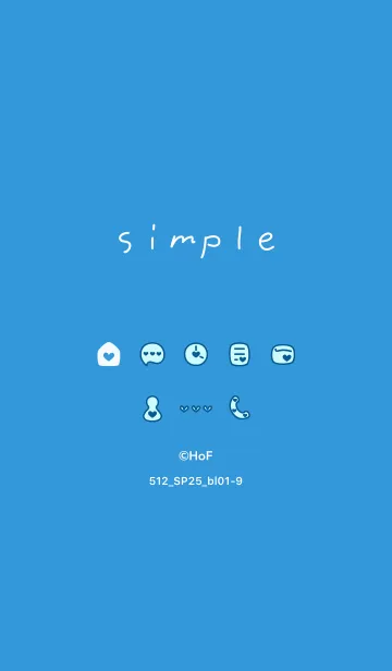 [LINE着せ替え] 512.25_ブルー1-9の画像1