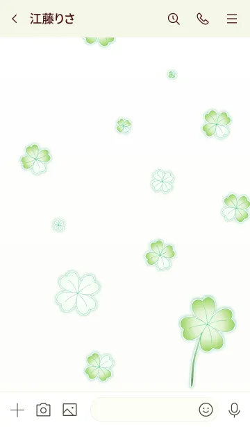 [LINE着せ替え] My Lucky Clover 2.2！ (Green V.3)の画像3