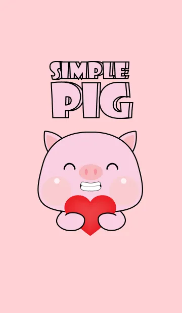 [LINE着せ替え] Simple Love U Pig Theme (JP)の画像1