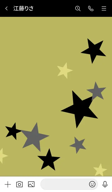 [LINE着せ替え] ダークトーン・スター*ダークイエローの画像3