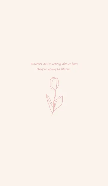 [LINE着せ替え] art tulip (ivorypeach)の画像1