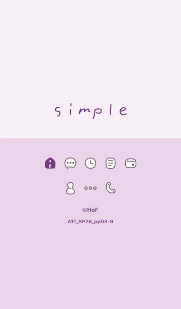 [LINE着せ替え] A11.26_パープル3-9の画像1