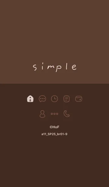 [LINE着せ替え] a11.25_ブラウン1-9の画像1