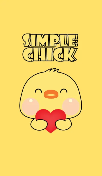 Simple Love U Chick Theme (JP)の着せ替えメイン画像