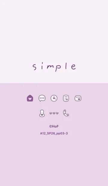 [LINE着せ替え] A12.26_パープル3-3の画像1