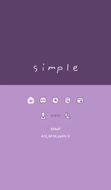[LINE着せ替え] A12.26_パープル5-3の画像1
