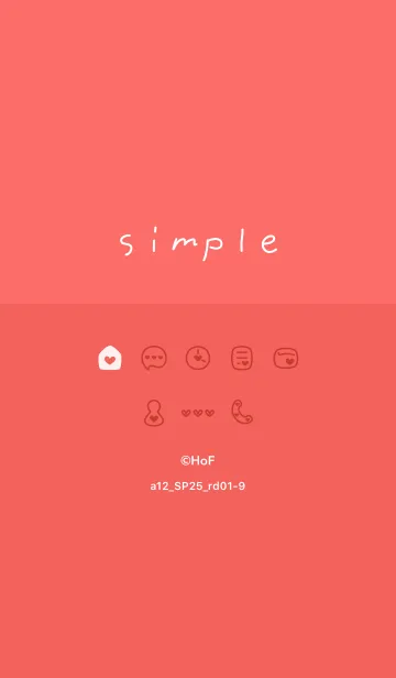 [LINE着せ替え] a12.25_レッド1-9の画像1