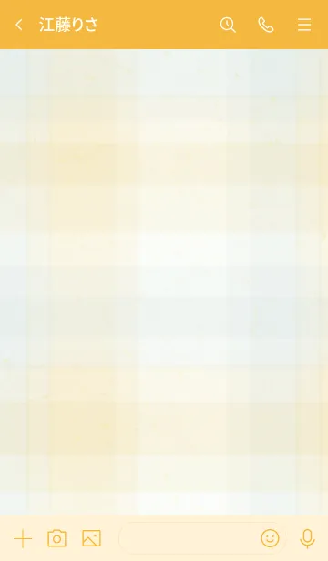 [LINE着せ替え] チェック くすみ イエロー5の画像3